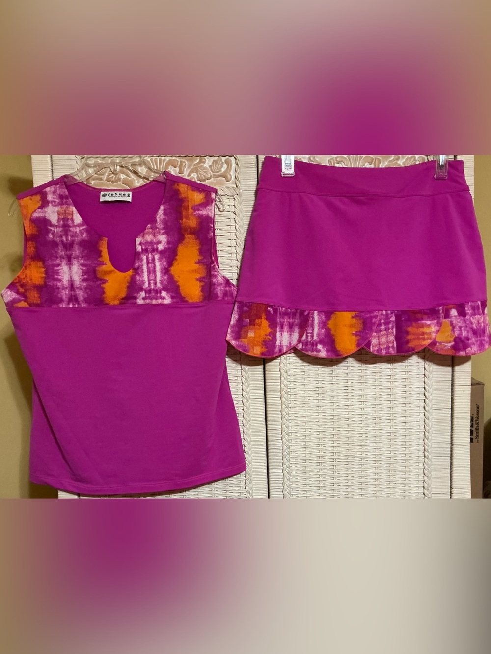 Jerdog Fuchsia Tie-Dye Skirt Set